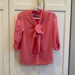 Alice and Olivia pink bow top XS